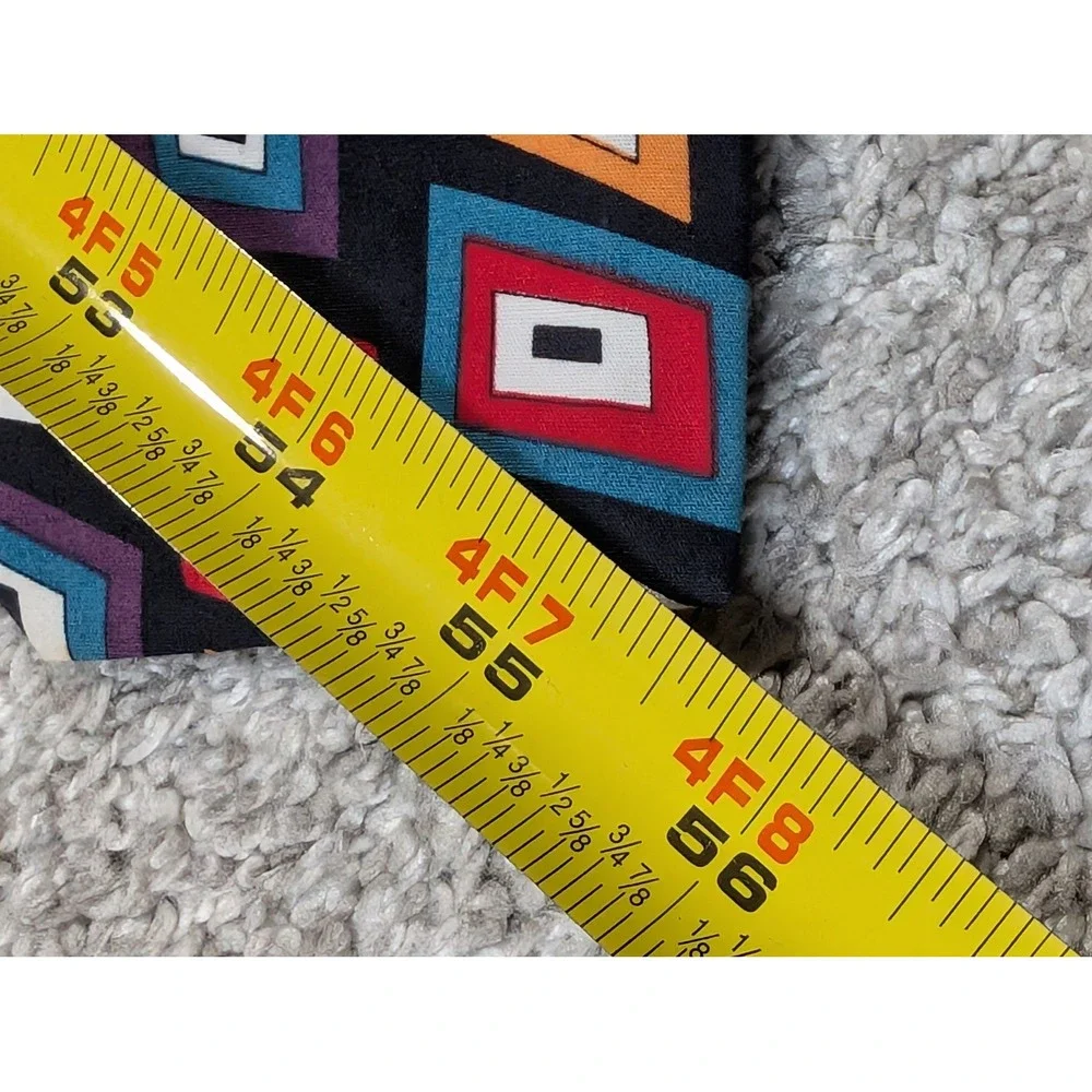 Vintage McGregor Tie  Multicolor Geometric Diamond Cotton‎ Retro Mod USA Made